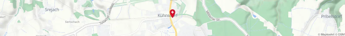 Kartendarstellung des Standorts für Filialapotheke Kühnsdorf in 9125 Kühnsdorf